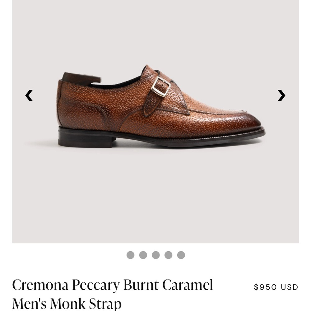 Burnt Caramel Men's Di Bianco Monk Strap Shoes